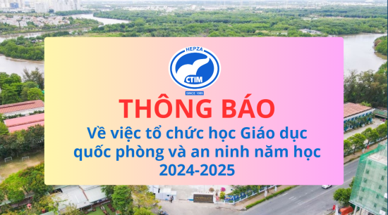 Thông báo về việc tổ chức học Giáo dục quốc phòng và an ninh năm học 2024-2025